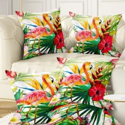 Bianca Red & Green Digitally Printed Cushion Cover - Set Of 5-3