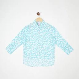Crimsoune Club Kids Sky Blue Printed Shirt-image-99