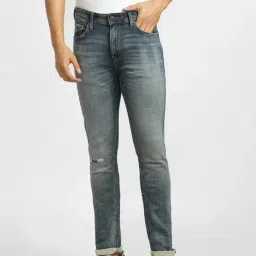 Jack & Jones Medium Blue Denim Cotton Skinny Fit Jeans-picture-26