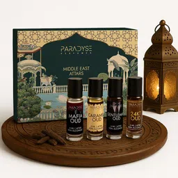 PARADYSE PERFUMES Set Of 4 Mafia Oud- 24KT Oud- Caramel Oud- Gental Oud Attar- 6 ml Each image 2