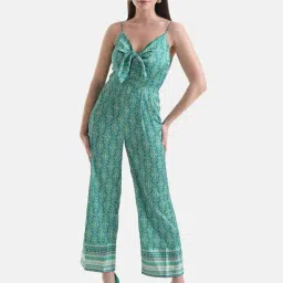 Kazo Green Geometric Printed Jumpsuit-picture-12
