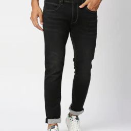 Pepe Jeans Black Tapered Fit Low Rise Jeans-image-92