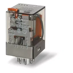 Finder Plug-In Mount Relay 125 V AC Coil 6 A Switching Current, 601281250040 (Pack of 10 Pcs)-picture-1