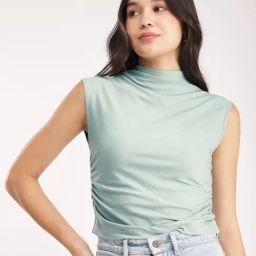 Fablestreet Green Cotton Relaxed Fit Top-image-65