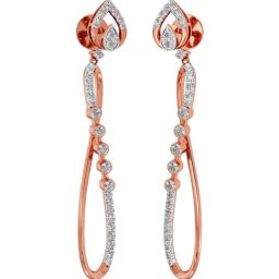 Joyalukkas 18k Rose Gold & Diamond Timeless Infinity Earrings-image-41