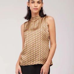 Fablestreet Brown Printed Top-image-14