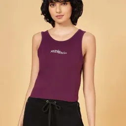 Ajile by Pantaloons Purple Printed Sports Tank Top-image-81
