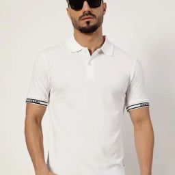 Thomas Scott White Cotton Regular Fit Solid Polo T-Shirt-image-16