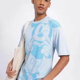 Disney by Glitchez Mickey Mouse Allure Drop-Shoulder Sleeves Pure Cotton Oversized T-shirt-image-92