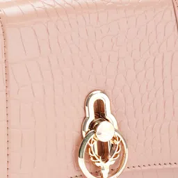 Allen Solly Croc Textured Structured Satchel Bag image 5