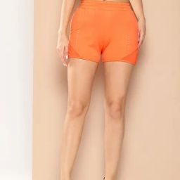 ALCIS Orange Polyester Running Sports Shorts-image-12