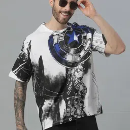 Free Authority White Loose Fit Printed T-Shirt-picture-47