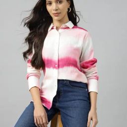 Hancock White Linen Ombre-dyed Casual Shirt-picture-1