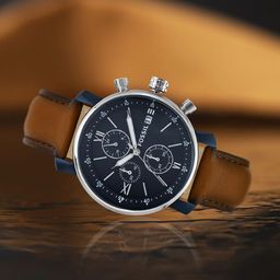 BQ2163 Brown/Blue Chronograph Watch-image-82