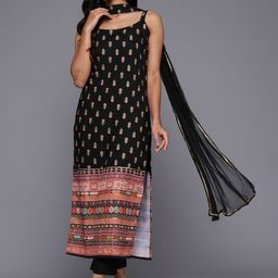 Ahalyaa Floral Printed Gotta Patti Kurta With Trousers & Dupatta-image-60