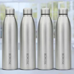 ?Borosil Water Bottle with Leak-Proof Set of 4 (Silver, ?950 ml)-image-63