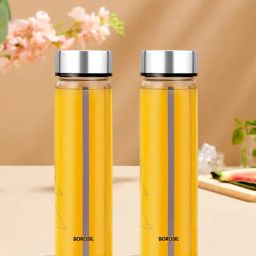 ?Borosil Water Bottle with Fridge Safe & Leakproof Set of 2 (Transparent, ?550 ml)-image-97