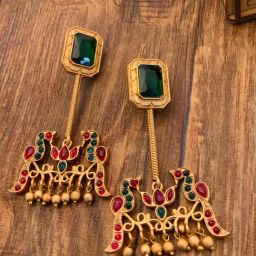 Abdesigns High-Quality Ornamental Gold-Plated Earrings-10