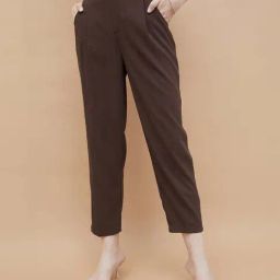 Code By Lifestyle Brown Regular Fit Trousers-image-74
