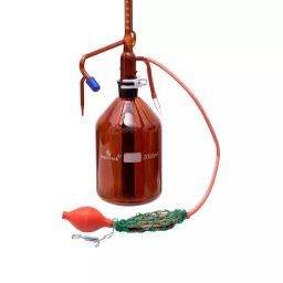 Supertek 10 ml Automatic Zero Burette with Glass Screw Cap, Amber Color, 75.114.0010-1
