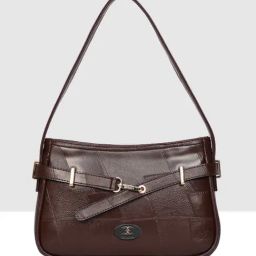 Esbeda Brown Patchwork Medium Shoulder Bag-image-29