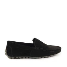 Fausto Men's Black Casual Loafers-image-100