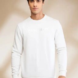 Being Human White Regular Fit Logo Printed Sweatshirt-picture-37
