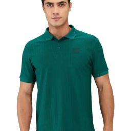 Being Human Green Regular Fit Striped Polo T-Shirt-picture-9