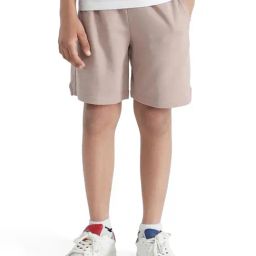 Rare Ones Boys Peach Cotton Solid Shorts-image-41