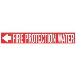 BRADY Pipe Marker Fire Protection Water Red & White for 1-1/2 to 2 inch Outer Diameter Pipe, 9WJ18 Pack of 25 Pcs)-image-63