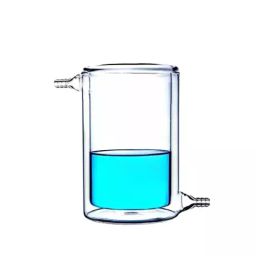 ABGIL Reaction Beaker or Dewar Flask Jacketed Double Walled 500 ml Transparent Borosilicate Glass, BKR-79-01-23