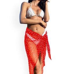 FIMBUL Self Design Embelllished Semi-Sheer Sarong Cover-Up Bottom-picture-16