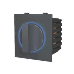 Cona StatuS Medium Step Fan Regulator With Blue Led Indicator 5 Steps 360 Degree Black, 22181-39