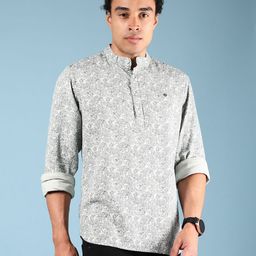 V-Mart Abstract Printed Cotton Mandarin Collar Straight Kurta-image-59