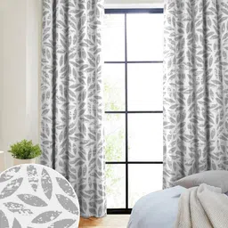 Nefertiti Home Grey Set of 2 Black Out Long Door Curtain-picture-11