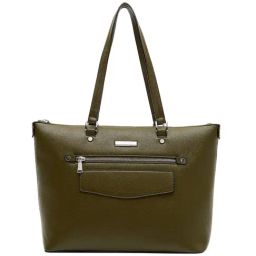 Giordano Capsule Olive Green Solid Large Shoulder Handbag-image-56