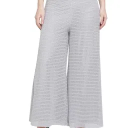 Office & You Grey Square Lycra Palazzo-picture-35