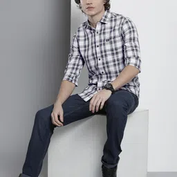The Indian Garage Co Men Checked Casual Shirt-image-77