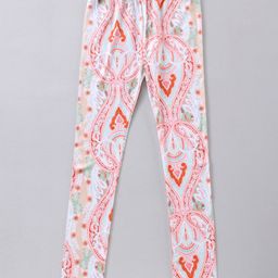 Earth Conscious Full Length Floral Print Leggings - Multi Colour-image-35