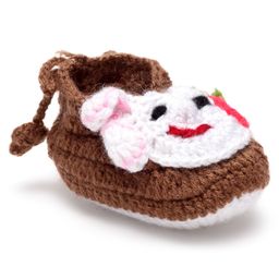 mayra knits MayRa Animal Face Detailed Hand Knitted Booties - Brown-picture-10
