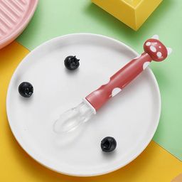 Domenico Baby Love Soft Tip Silicone Gel Spoon - Brown-6