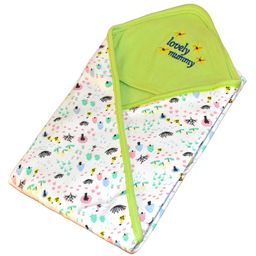 VParents cotton New Born Baby Hooded Wrapper Blanket, sigle layer 0-12 Months -Assorted design deo-image-86