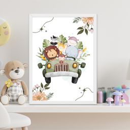Outfit collections Jungle Theme Art Kids Painting For Wall Décor-image-99