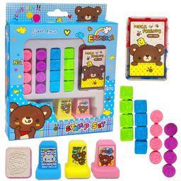 Bunie Bear Theme Rubber DIY Coloring & Stamping Set  Blue-image-5