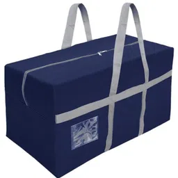 Storite Extra Large 128 L Nylon Moisture Proof Multipurpose Heavy Duty Toys Storage Bag/Stationery/Blankets/Clothes/Moving bags With Strong Reinforced Handles Rectangular (Blue)-picture-38