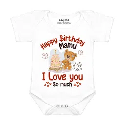 Arvesa Happy Birthday Mamu Printed Bodusuit-image-70