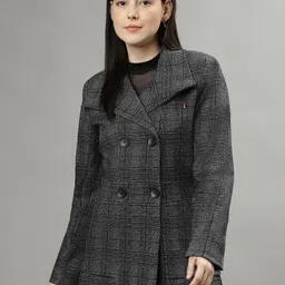 Iconic Checked Spread Collar Over Coat-picture-41