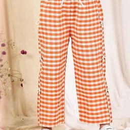 YK Girls Pack Of 2 Checked Easy Wash Trousers-picture-16