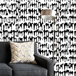 ArtzFolio Printed UV-Resistant Anti-Bacterial Monochrome Japan Shibori Peel & Stick Wallpaper-49
