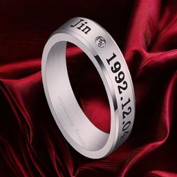 DIVASTRI Sterling Silver Sliver PlatedBTS K-pop-Star JIN Ring-34